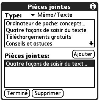 PALM TUNGSTEN T2 - Ajout de fichiers à partir d'une application d'ordinateur de poche - 4