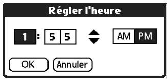 PALM TUNGSTEN T2 - Pour paramétrer l'heure : - 1