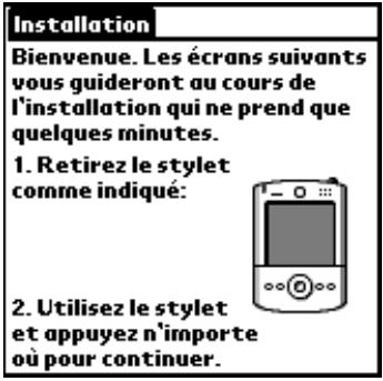 PALM TUNGSTEN T2 - Étape 3 : configurer votre ordinateur de poche - 1