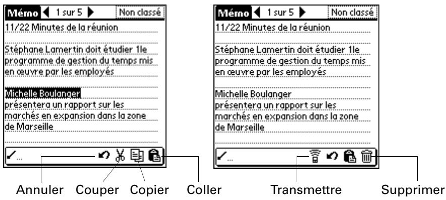 PALM TUNGSTEN T2 - Commandes de menu graffiti 2 - 3