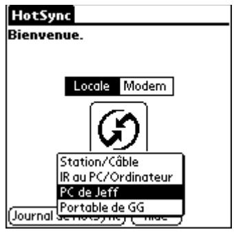 PALM TUNGSTEN T2 - Préparation de l'ordinateur de poche pour une opération hotsync par communication bluetooth - 1
