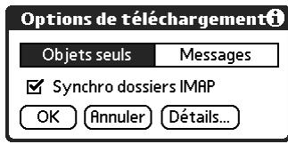PALM TUNGSTEN T2 - Synchronisation sans fil du dossier IMAP - 1