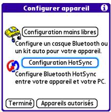 PALM CENTRO - Configuration d'une connexion bluetooth pour la synchronisation - 2