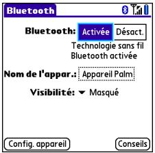 PALM CENTRO - Solliciter une connexion avec un autre appareil bluetooth - 1