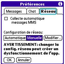 PALM CENTRO - Personnalisation des paramètres de l'application messagerie - 3