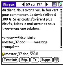 PALM CENTRO - Réception et affichage de messages - 2