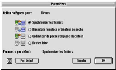 PALM CENTRO - Changement des applications à synchroniser - 2