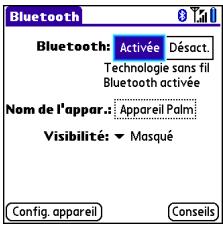 PALM CENTRO - Accepter une connexion avec un autre appareil bluetooth - 1