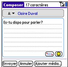 PALM CENTRO - Création et envoi d'un message texte - 1