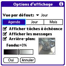 PALM CENTRO - Personnalisation des options d'affichage de votre calendrier - 1