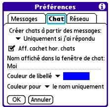 PALM CENTRO - Personnalisation des paramètres de l'application messagerie - 2
