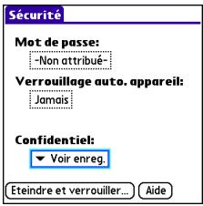PALM CENTRO - Sélection d'options dans une liste de sélection - 1