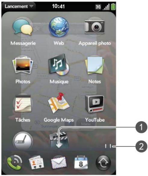 PALM PRE - Ouverture d'applications à partir de l'écran de lancement - 2