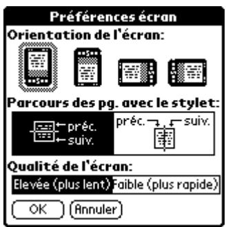 PALM TUNGSTEN 2 READER - Préférences écran - 1