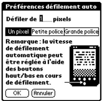 PALM TUNGSTEN 2 READER - Préférences défilement automatique - 1