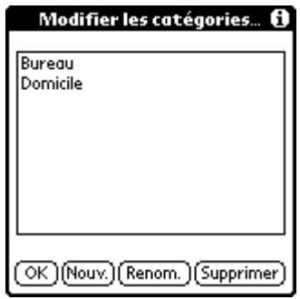 PALM TUNGSTEN 2 READER - Utilisation des catégories - 1