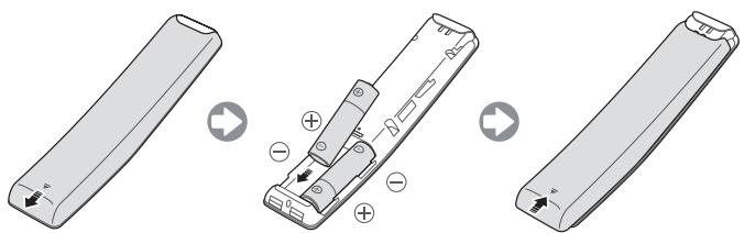 SAMSUNG UE49MU6105 - Samsung Smart Remoten paristojen asentaminen - 1