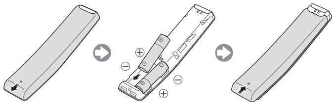 SAMSUNG UE49MU6105 - Installing batteries into the Samsung Smart Remote - 1
