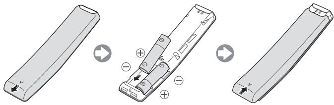 SAMSUNG UE49MU6105 - Mise en place des piles dans la Samsung Smart Remote - 1