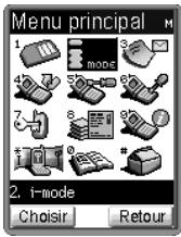 NEC N223I - Types de menus - 1