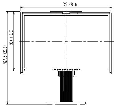 EIZO COLOREDGE CG246W-BK - Dimensions externes - 6