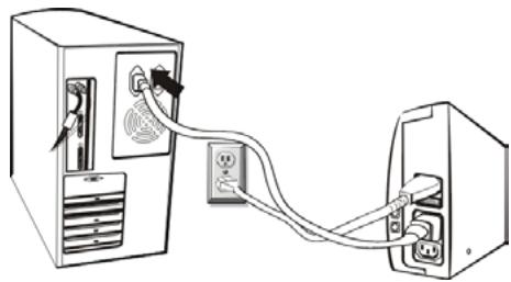 INFOSEC SMART LINE 700 VA - Podłaczenia - 1
