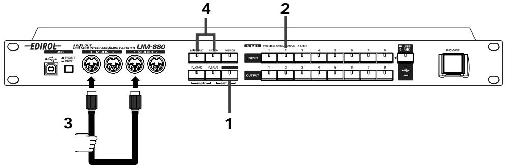 EDIROL UM-880 - CONTROLE DU CABLE MIDI - 1
