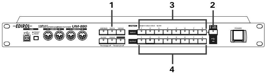 EDIROL UM-880 - Specification des destinations d'entrée/sorting MIDI (PATCH) - 2