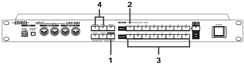 EDIROL UM-880 - Contrôle MIDI OUT (MIDI OUTPreview) - 1