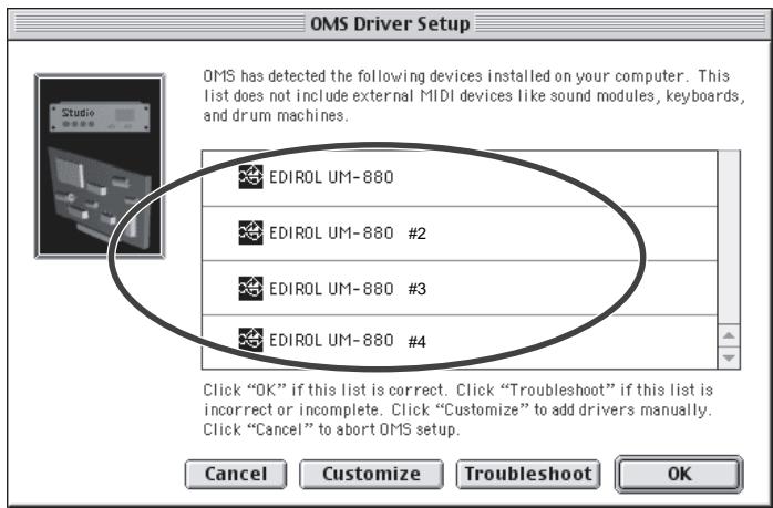 EDIROL UM-880 - OMS Users on Macintosh - 1