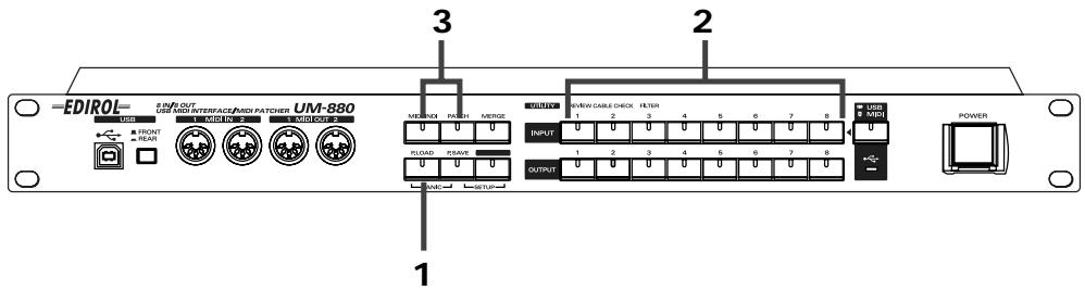 EDIROL UM-880 - Chargement d'un patch (P LOAD) - 1