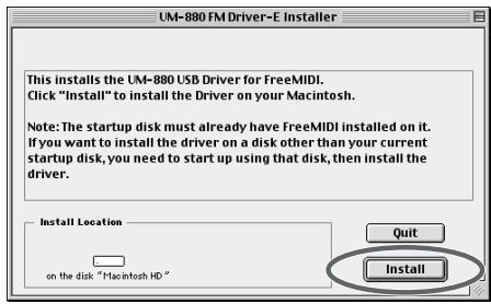 EDIROL UM-880 - ■ Installation du pilote UM-880 - 7