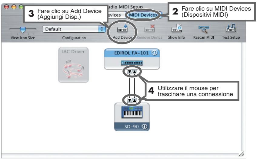 EDIROL FA-101 - Impostazioni Mac OS - 1
