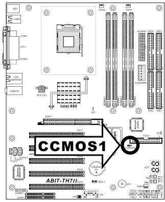 ABIT TH7II - CCMOS1: nettoyage de la mémoire CMOS - 1