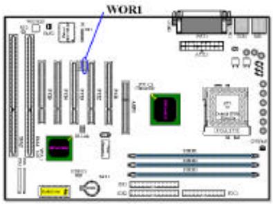 ABIT ZM6F - WOR1: Connecteur Wake On Ring (Réveil par modem interne). - 1