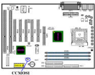 ABIT ZM6F - CCMOS1: Cavalier pour décharger le CMOS - 1