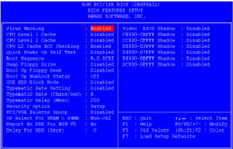 ABIT ZM6F - 3-3 Réglage des Caracteristiques du BIOS - 1