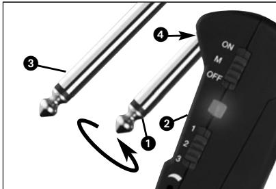 AKG GB 40 FLEXX GUITARBUG - Instrumente mit versenkter Ausgangsbuchse (siehe Abb. 4 auf Seite 8) - 1