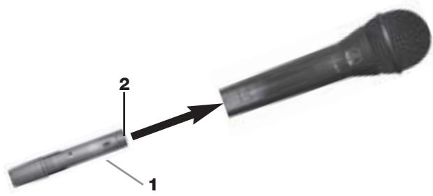 AKG D 880 S - Montate il modulo di trasmissione: - 1