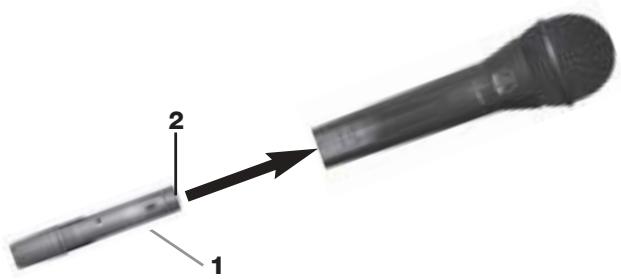 AKG D 880 S - Install the transmitter module: - 1