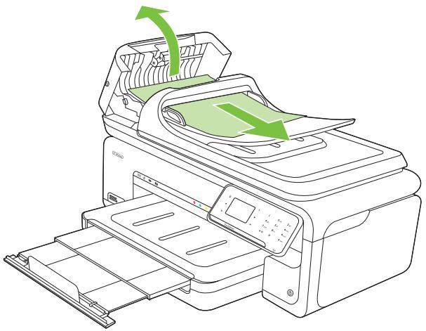 COMPAQ OFFICEJET 7500A - Pour éliminer un bourrage papier dans le bac d'alimentation automatique (ADF) - 1