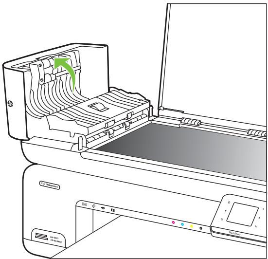 COMPAQ OFFICEJET 7500A - Pour nettoyer la bande de plastique à l'intérieur du bac d'alimentation automatique. - 3