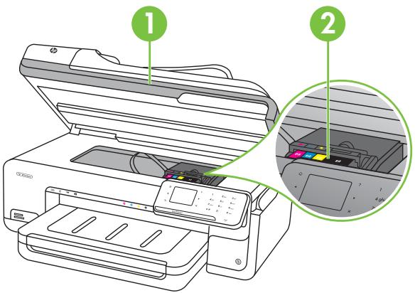 COMPAQ OFFICEJET 7500A - Zone d'approvisionnement pour l'impression - 1