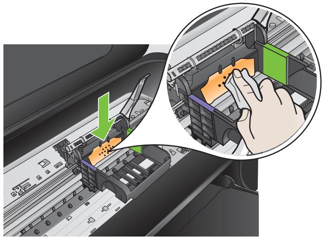 COMPAQ OFFICEJET 7500A - Pour nettoyer les contacts électriques de l'imprimante - 1