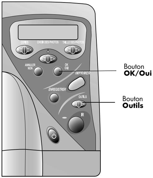 COMPAQ PHOTOSMART 1000 - Pour utiliser les options d'usine : - 1