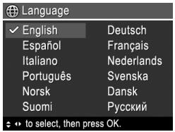 COMPAQ PHOTOSMART R740 - Choose the language - 1