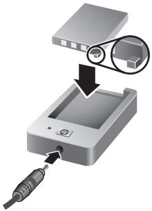 COMPAQ PHOTOSMART R740 - Colocar a bateria - 1