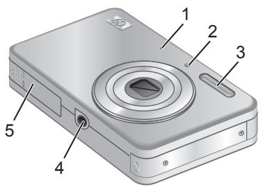 COMPAQ PHOTOSMART R740 - Viste anteriore e inferiore della fotocamera - 1