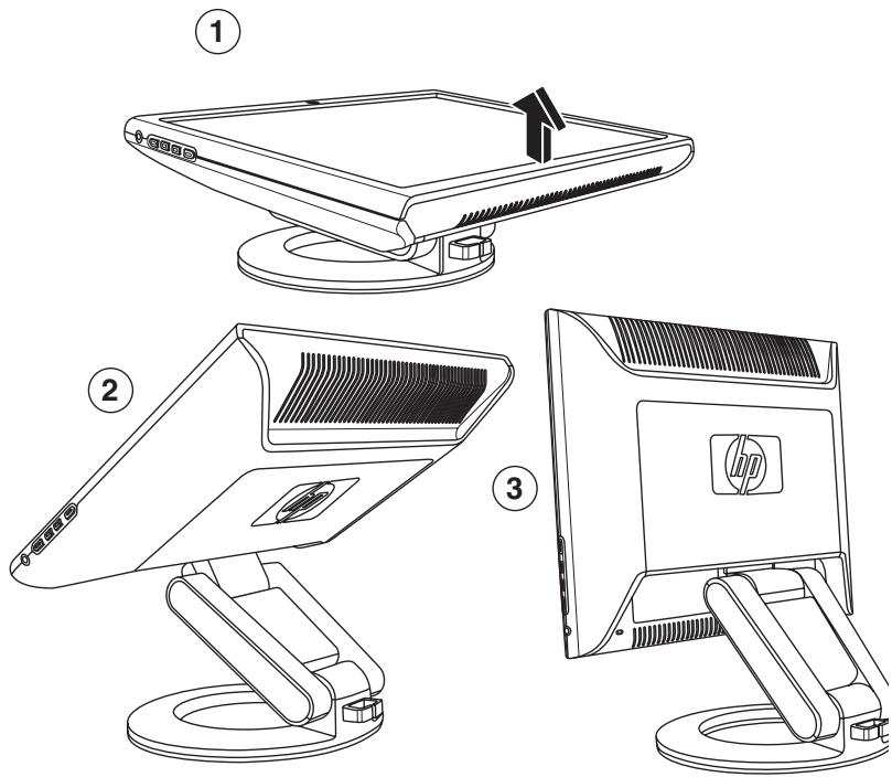 COMPAQ VS15 - Installation du moniteur sur un bureau - 1