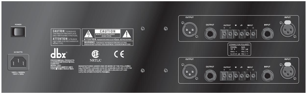 DBX 20 - REAR PANEL DESCRIPTIONS - 2